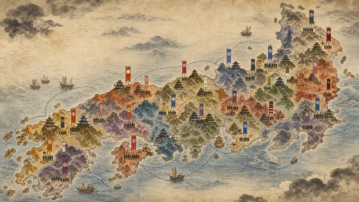 長篠の戦いの三段撃ち伝説と史料から見える要素を左右に対比した図
